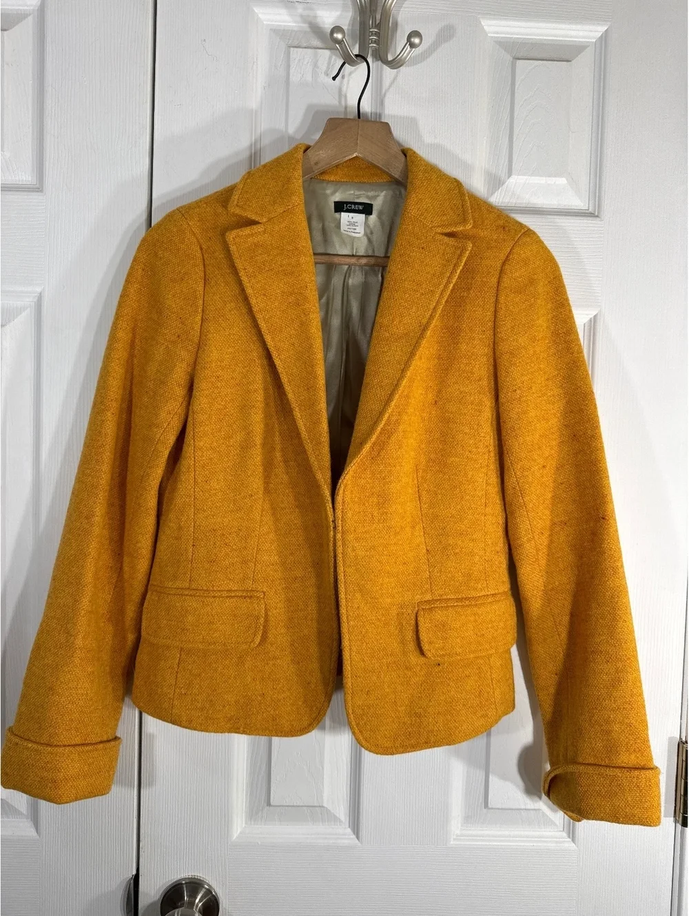 J.Crew Women's Wool Blazer Jacket Size 6 Mustard Yellow